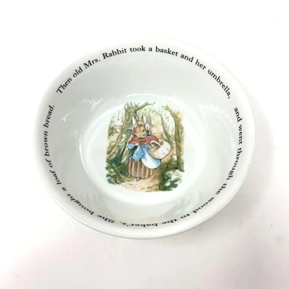 Peter Rabbit by Wedgwood Child Bread Butter Plate and Coupe Cereal Bowl Set